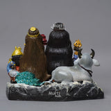 Shiv Parivar — Divine Harmony | Hand-Painted Shiva, Parvati, Ganesha & Kartikeya Idol