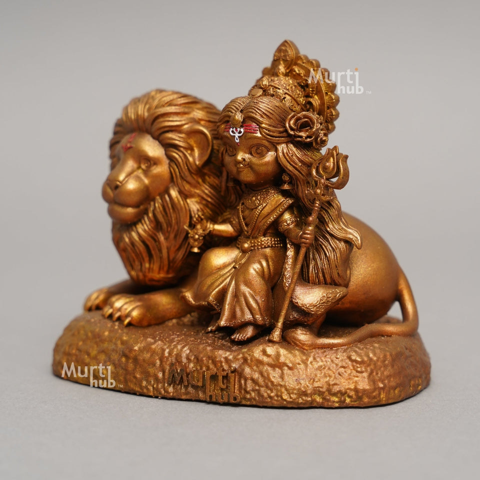 Baal Durga Maa with Lion – Car Dashboard Idol