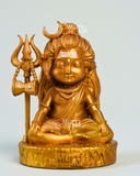 Baal Shiva Idol — The Serene Meditator | Antique Gold Finish | Car Dashboard & Home