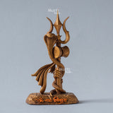 Shiva's Trishul Damru — Om Namah Shivay | Hand-Painted Resin Idol for Car Dashboard