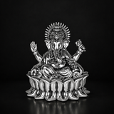 Ganpati Bappa (Lotus Ganesha) Silver Plated