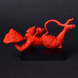 Sanjivani Hanuman in Action — Antique Gold | Flying Bajrangbali Idol for Car Dashboard