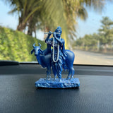 Krishna with Cow Rama Blue