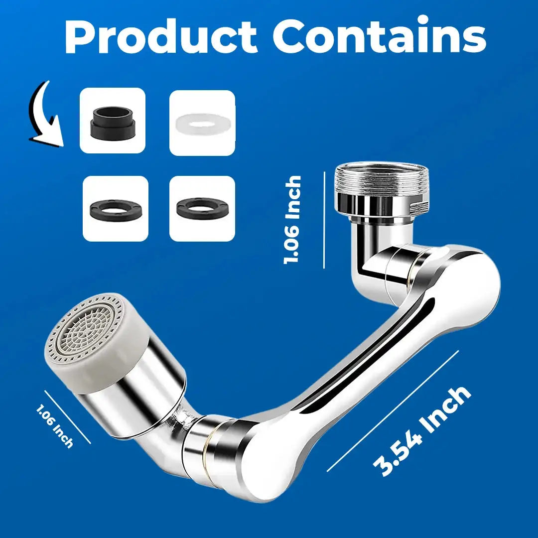 Rotating Faucet | Splash-Free Tech | Multi-Angle Flow | Rust-Proof Finish
