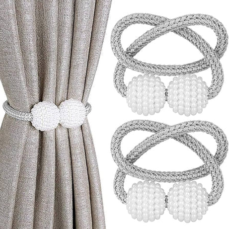 Magnetic Pearl Curtain Buckle Tiebacks
