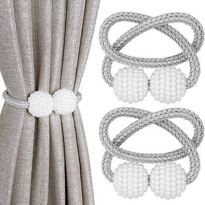 Magnetic Pearl Curtain Buckle Tiebacks