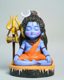 Baal Shiva Idol — The Serene Meditator | Hand-Painted, 7 cm | Car Dashboard & Home