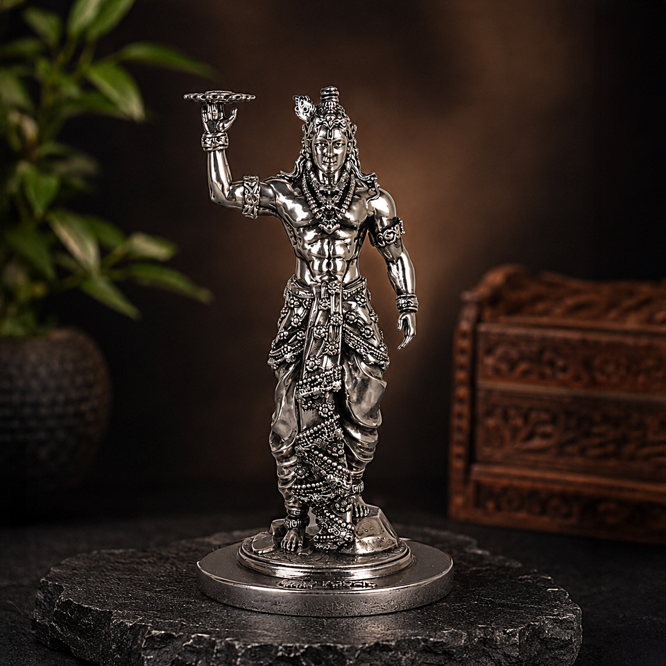 Krishna Sudarshan Silver Plated