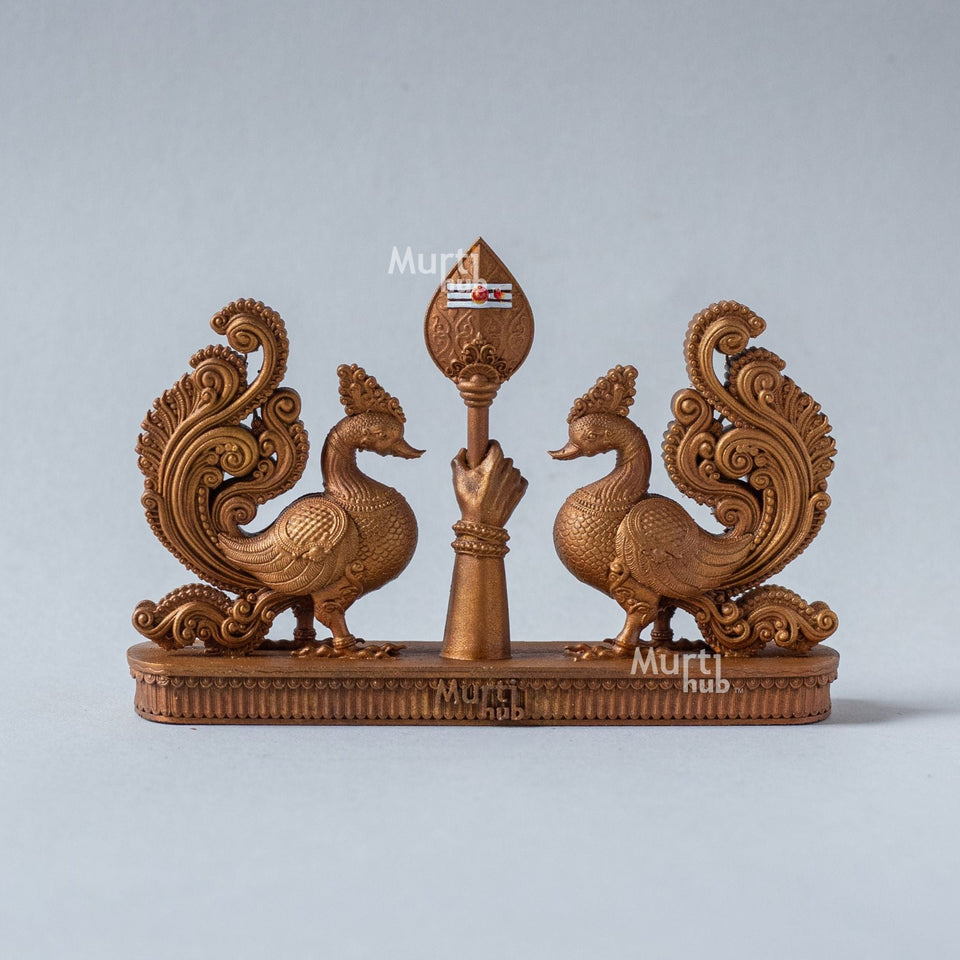 Lord Murugan’s Om Vel with Peacock