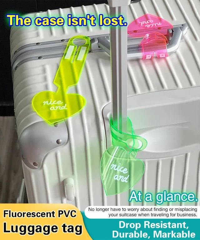 Fluorescent Love Luggage Tag