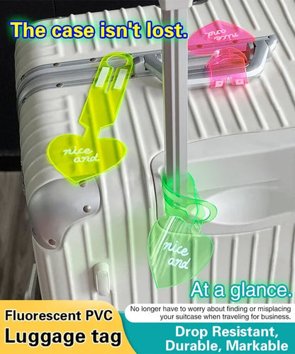 Fluorescent Love Luggage Tag
