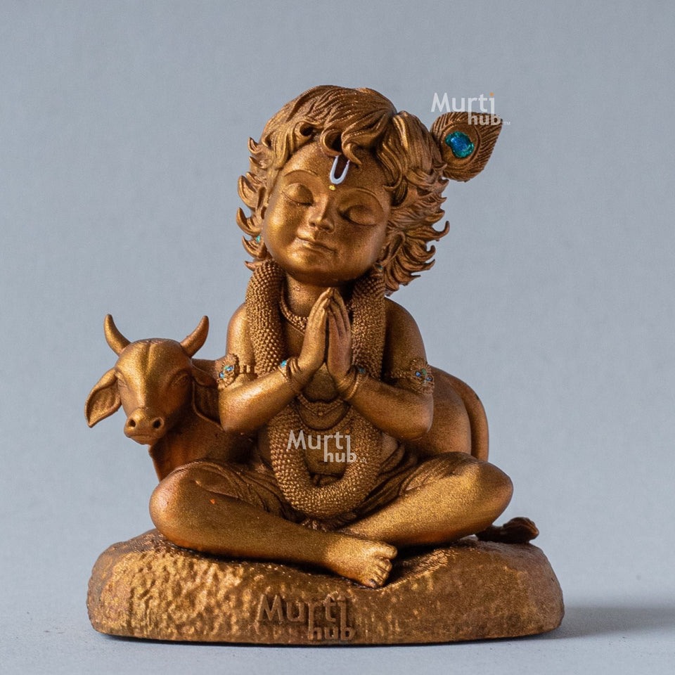 Baal Krishna with Cow 8 cm