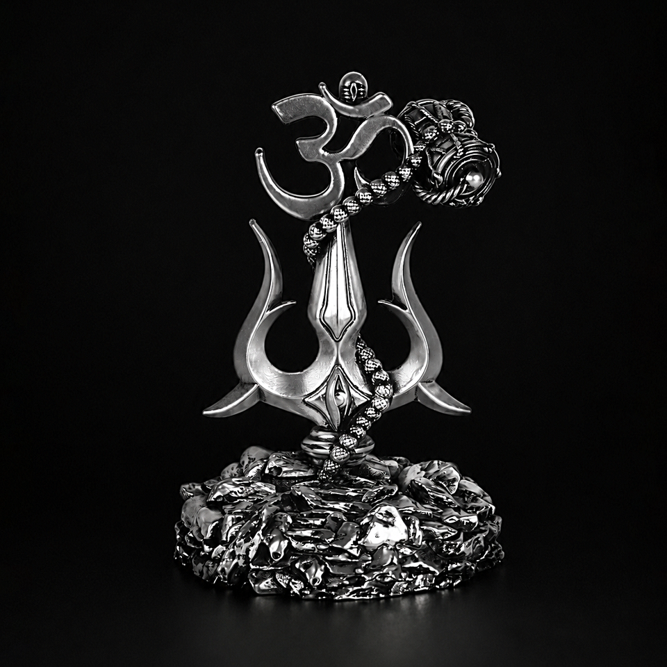 Lord Shiva Trishul Silver Plated