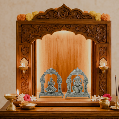 Divine Goddess Lakshmi and Ganesh Murti – Handcrafted Pooja Murti for Home & Temple