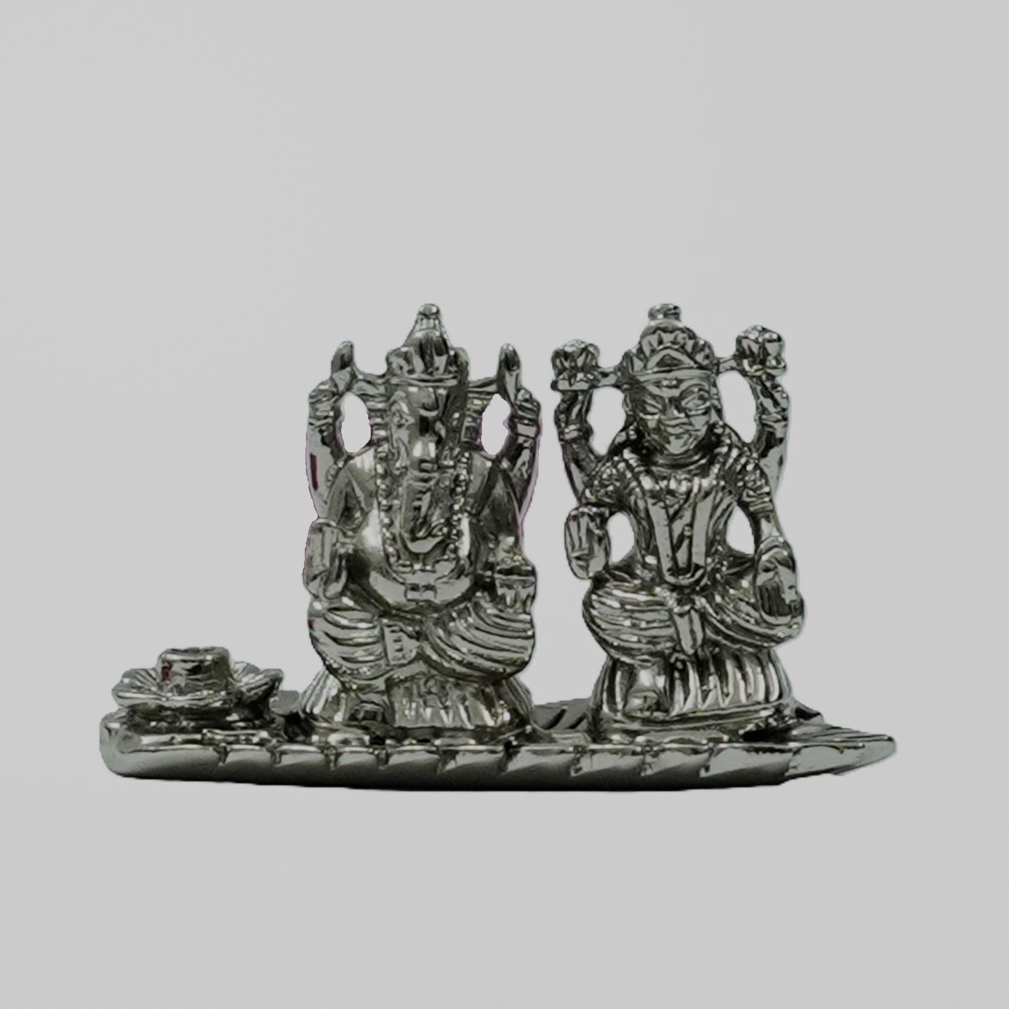 Lakshmi Ganesha Idol Set – Handcrafted Prosperity & Wisdom Murti for Pooja & Gifting