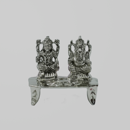 Lakshmi Ganesha Idol Set – Handcrafted Prosperity & Wisdom Murti for Pooja & Gifting