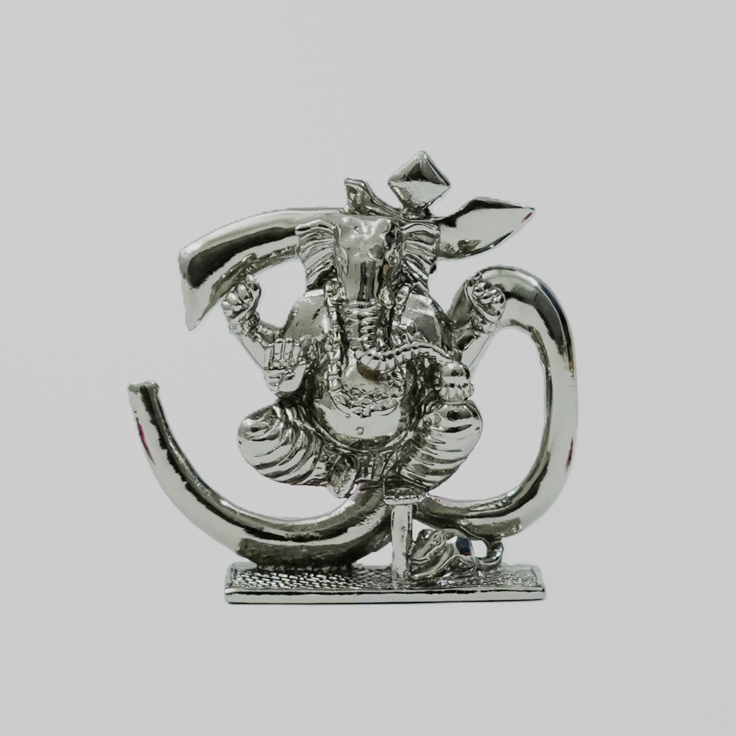 Divine Om Ganesh Brass Idol | Energized Lord Ganesha Aum Murti for Home, Office & Pooja