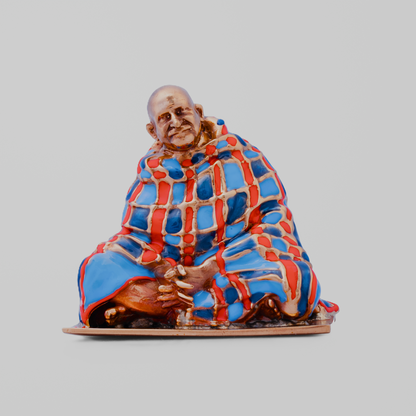 Neem Karoli Baba with Blanket Hand-Painted Idol | Guru Ji Murti