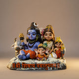 Shiv Parivar — Divine Harmony | Hand-Painted Shiva, Parvati, Ganesha & Kartikeya Idol