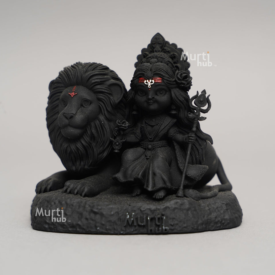 Baal Durga Maa with Lion – Car Dashboard Idol