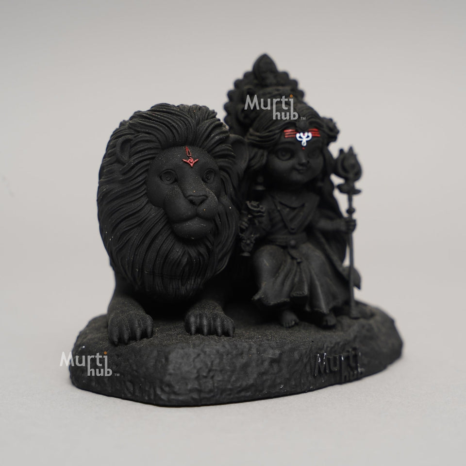 Baal Durga Maa with Lion – Car Dashboard Idol