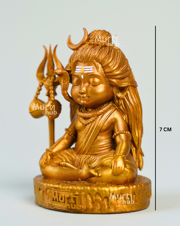 Baal Shiva Idol – The Serene Meditator | Hand-Painted Resin Murti