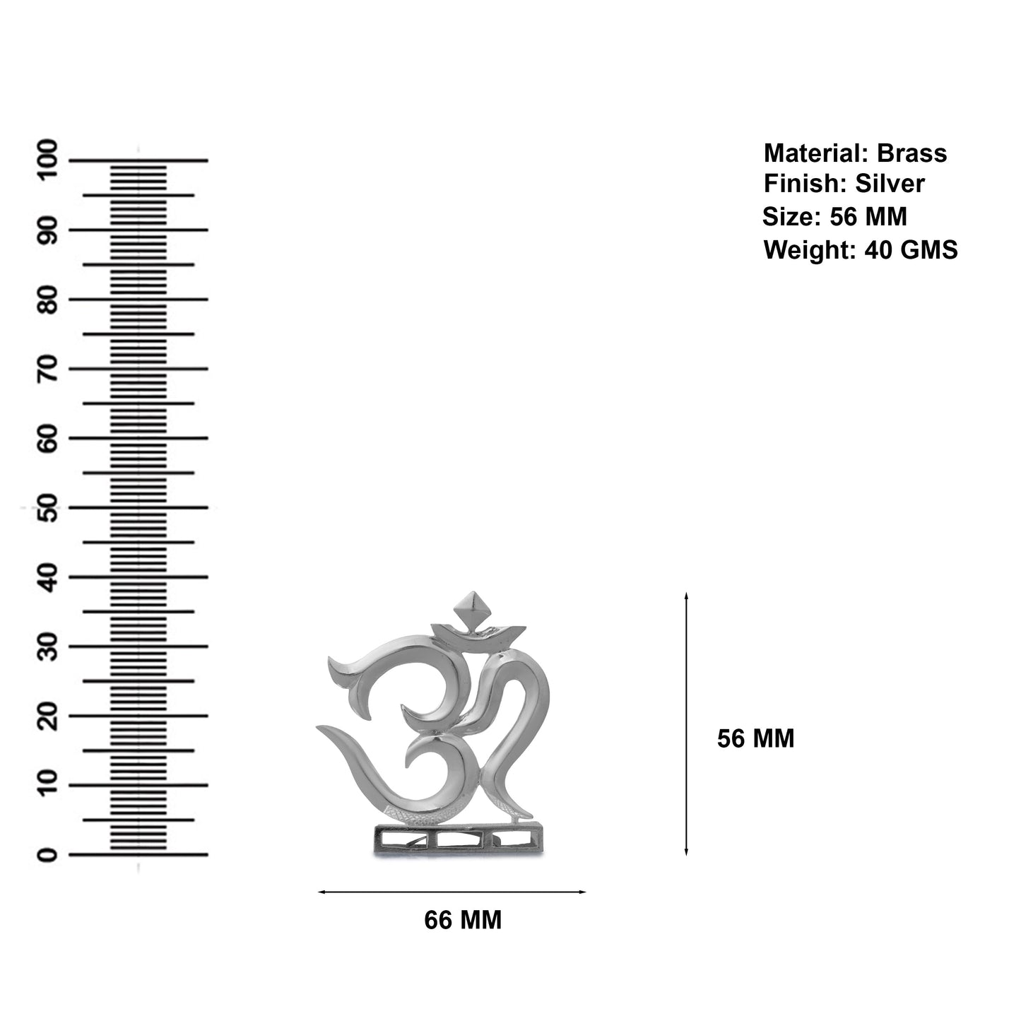 Divine Om Symbol Brass Idol | Sacred Aum Murti for Home, Office & Meditation (Energized)