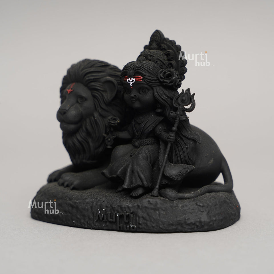 Baal Durga Maa with Lion – Car Dashboard Idol