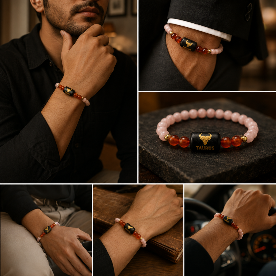 Taurus Evergreen Combo – Rubber Plant & Zodiac Bracelet
