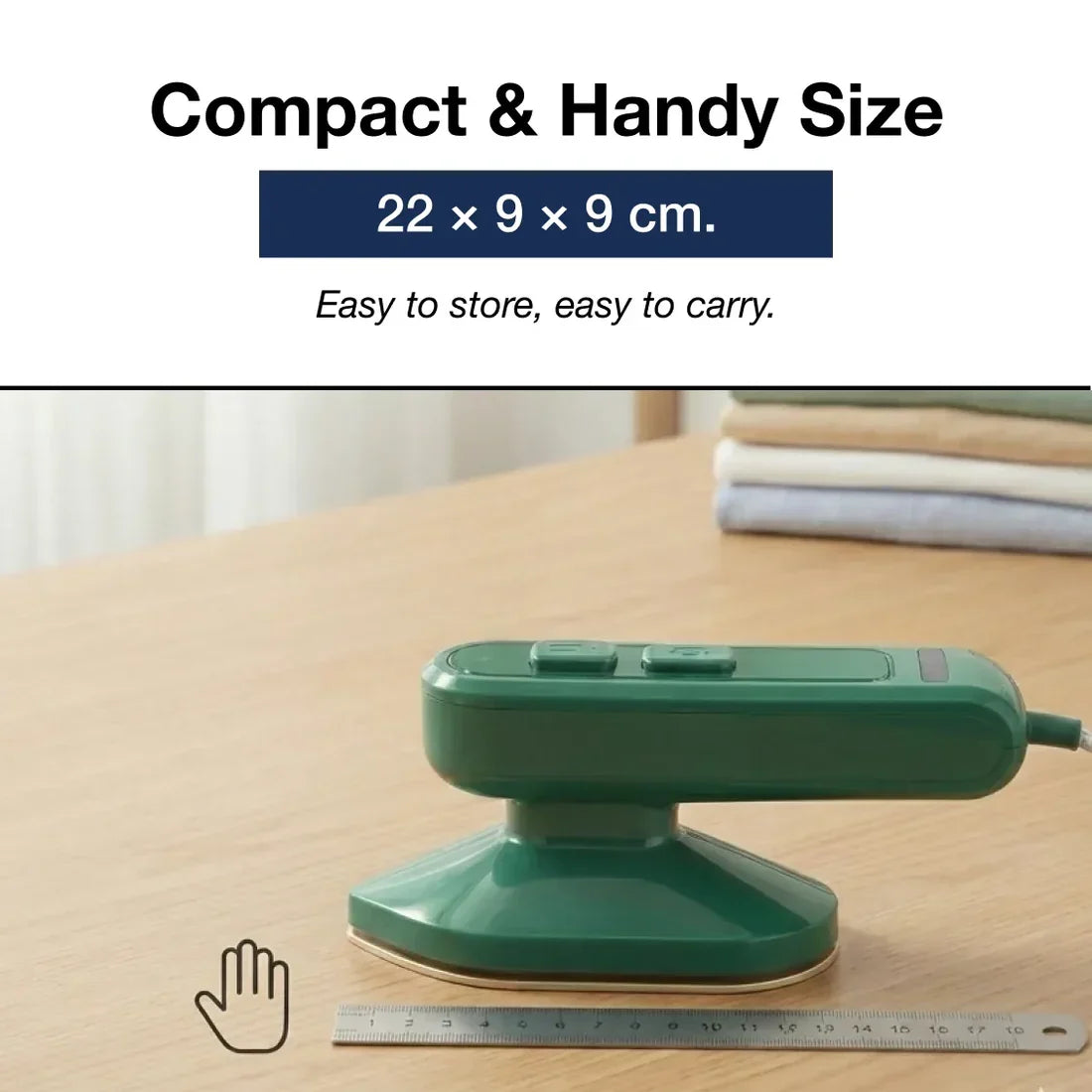 Portable Steam Iron – 2-In-1 Travel Garment Steamer