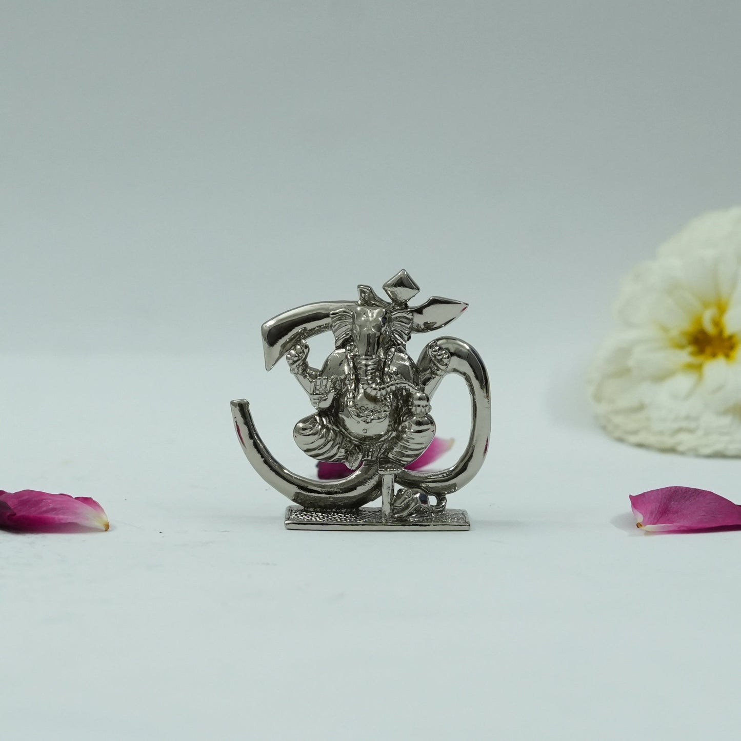 Divine Om Ganesh Brass Idol | Energized Lord Ganesha Aum Murti for Home, Office & Pooja