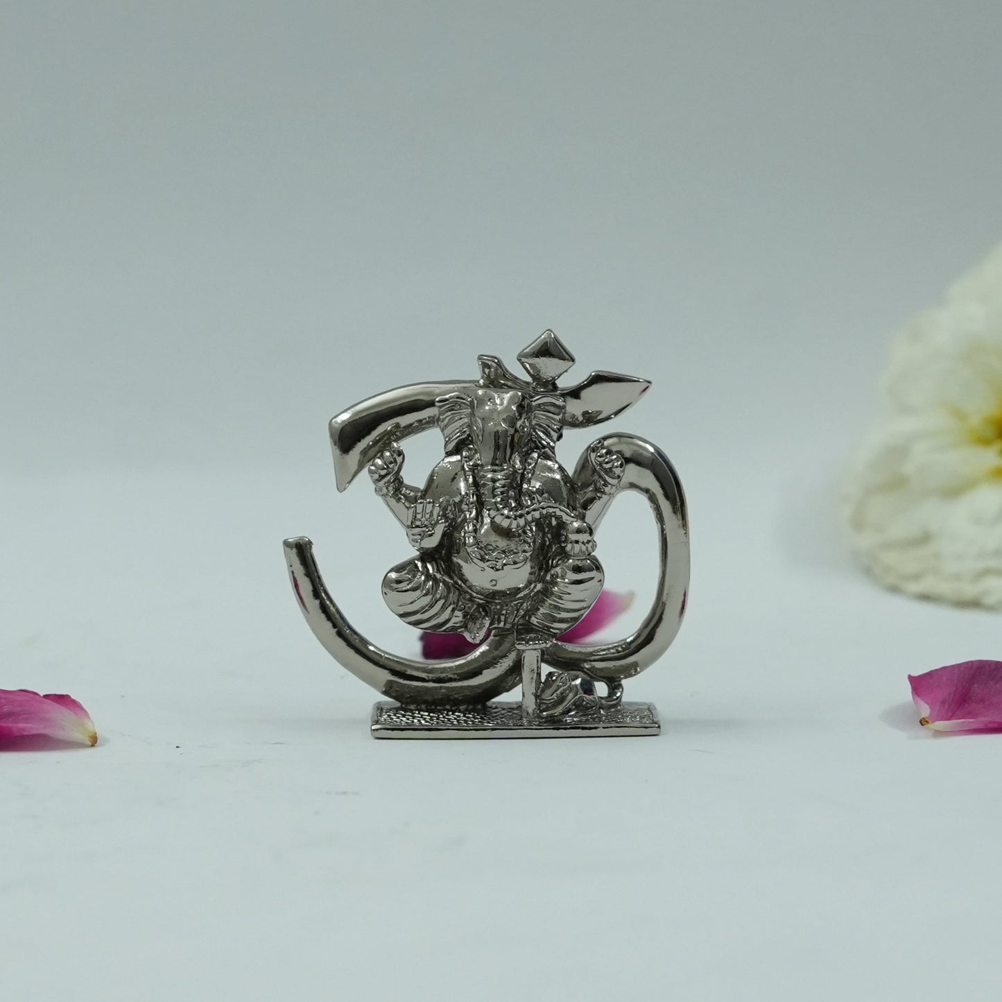 Divine Om Ganesh Brass Idol | Energized Lord Ganesha Aum Murti for Home, Office & Pooja