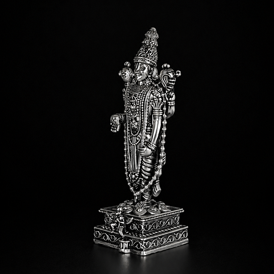 Lord Venkateshwar Balaji Silver Plated