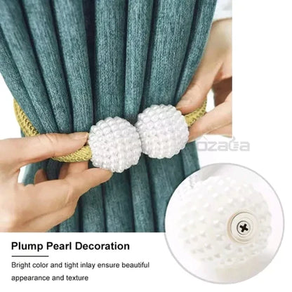 Magnetic Pearl Curtain Buckle Tiebacks