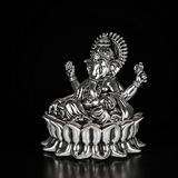 Ganpati Bappa (Lotus Ganesha) Silver Plated