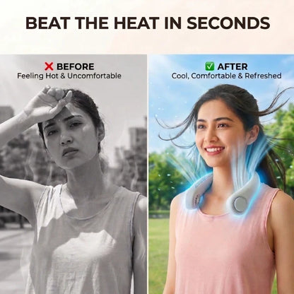 NeckFan™ – Wearable Neck Fan | Soft Airflow | Outdoor & Travel Cooling