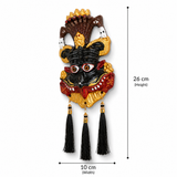 Divine Kirtimukh Wall Hanging with Trishul & Tassels