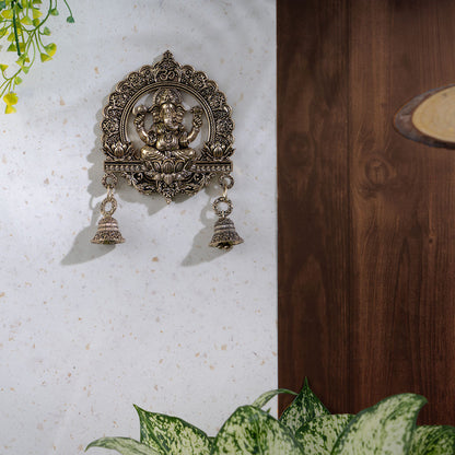 Brass Ganesh Latkan with Bells