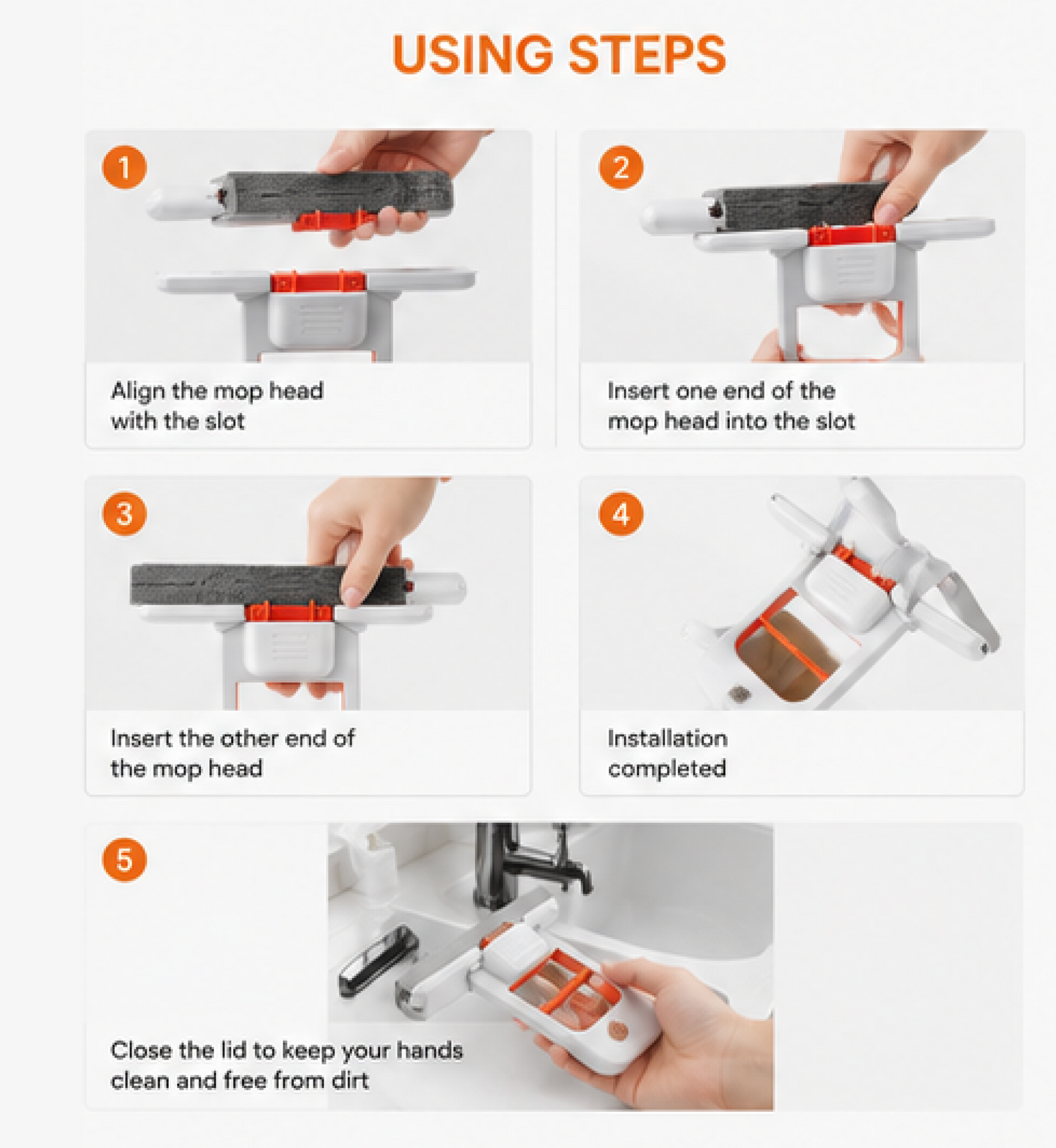 Mini Portable Self-Squeeze Mop