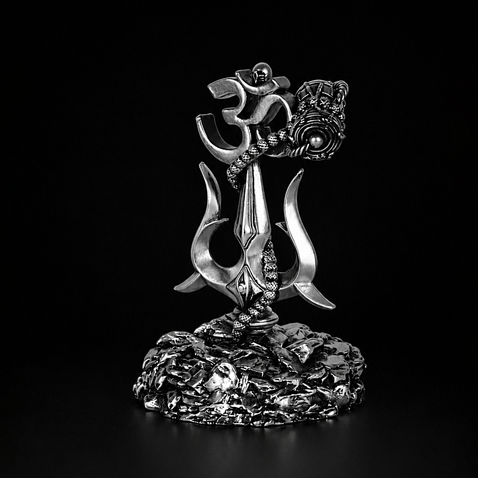 Lord Shiva Trishul Silver Plated