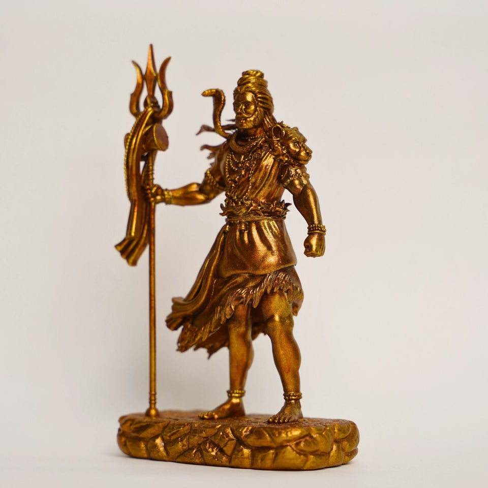 Shiva — The Protector | Standing Mahadev Idol for Car Dashboard | Blue