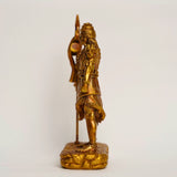 Shiva — The Protector | Standing Mahadev Idol for Car Dashboard | Antique Gold