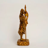 Shiva — The Protector | Standing Mahadev Idol for Car Dashboard | Antique Gold