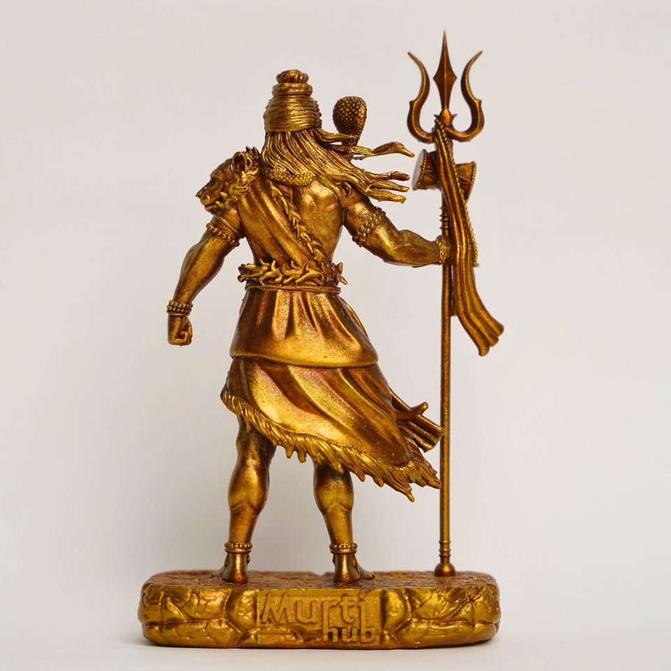 Shiva — The Protector | Standing Mahadev Idol for Car Dashboard | Blue