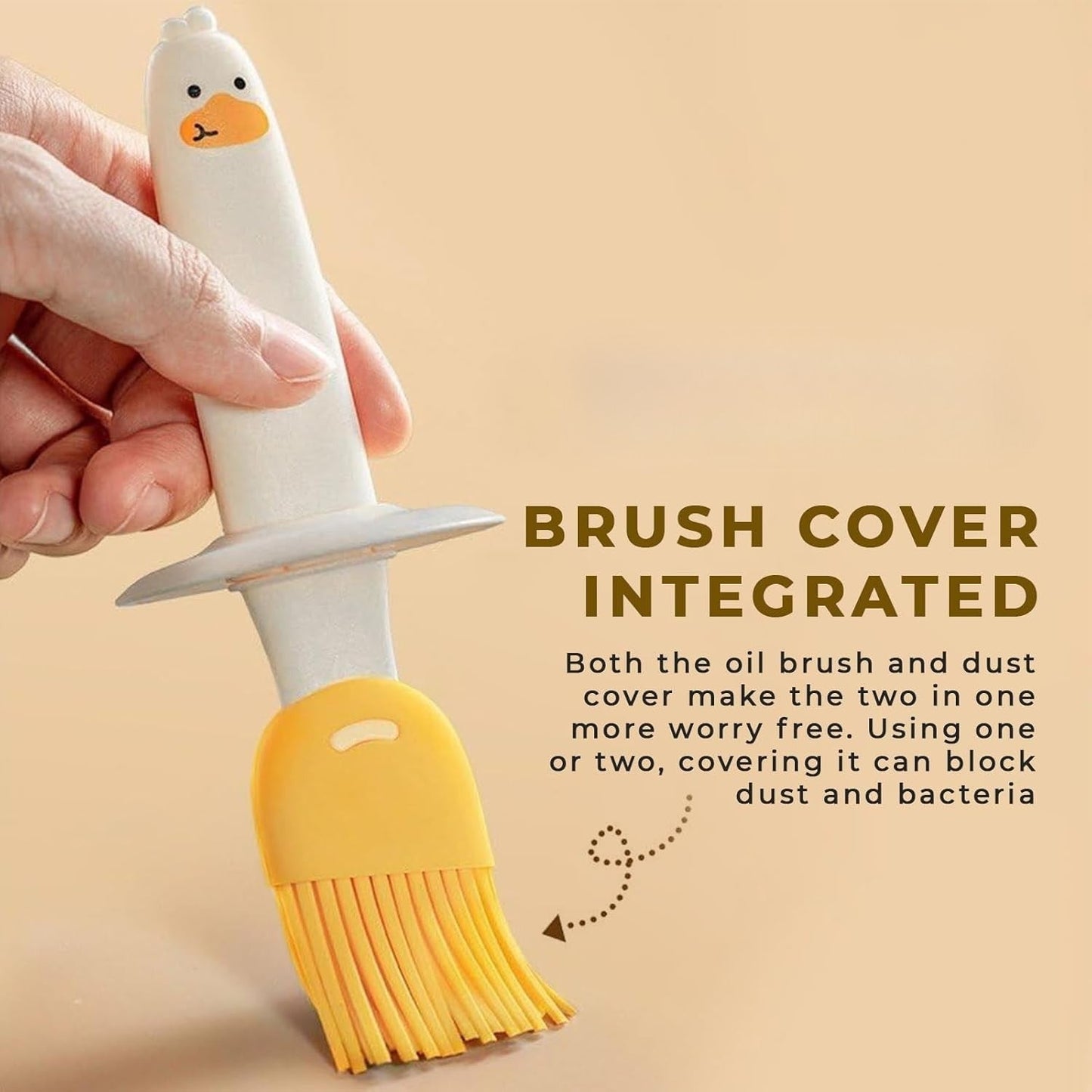 Cute Duck Design Oil Dispenser with Silicone Brush