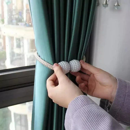 Magnetic Pearl Curtain Buckle Tiebacks