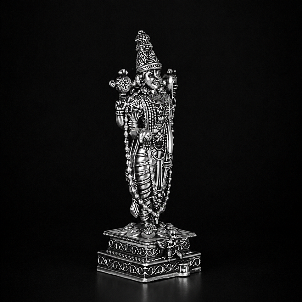 Lord Venkateshwar Balaji Silver Plated