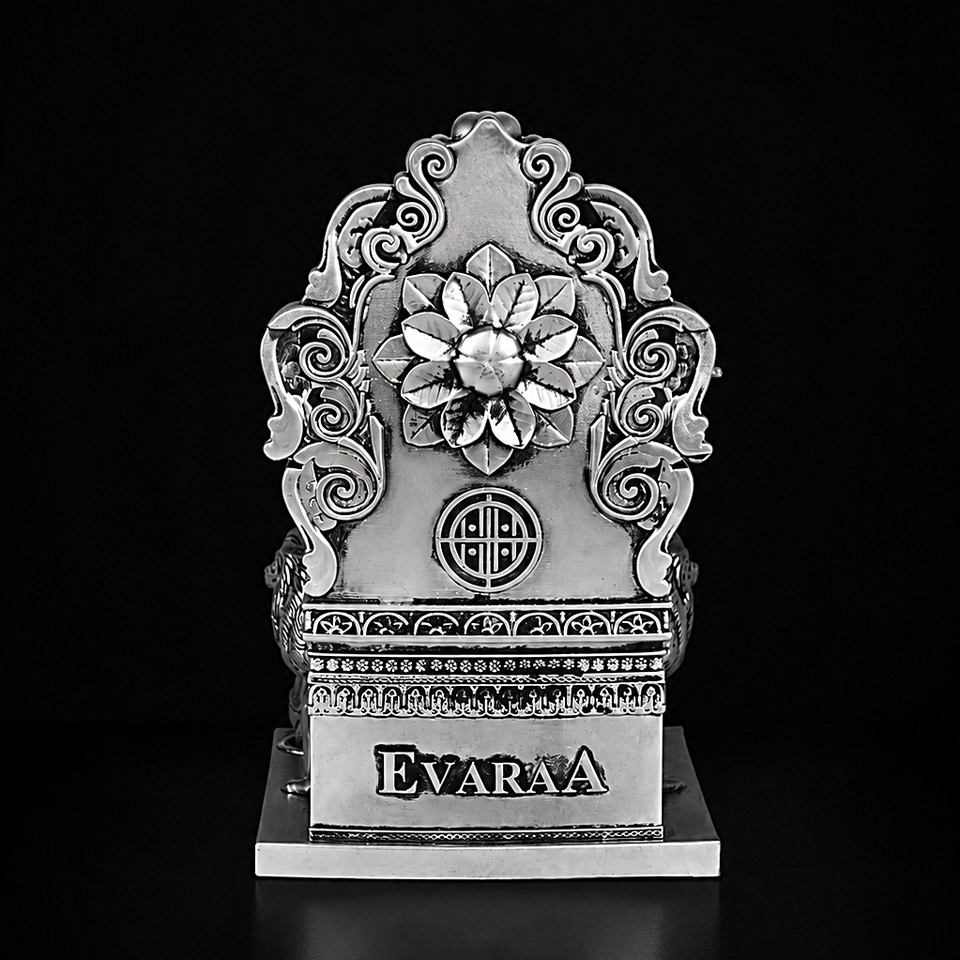 Simhasan Ganesha Silver Plated