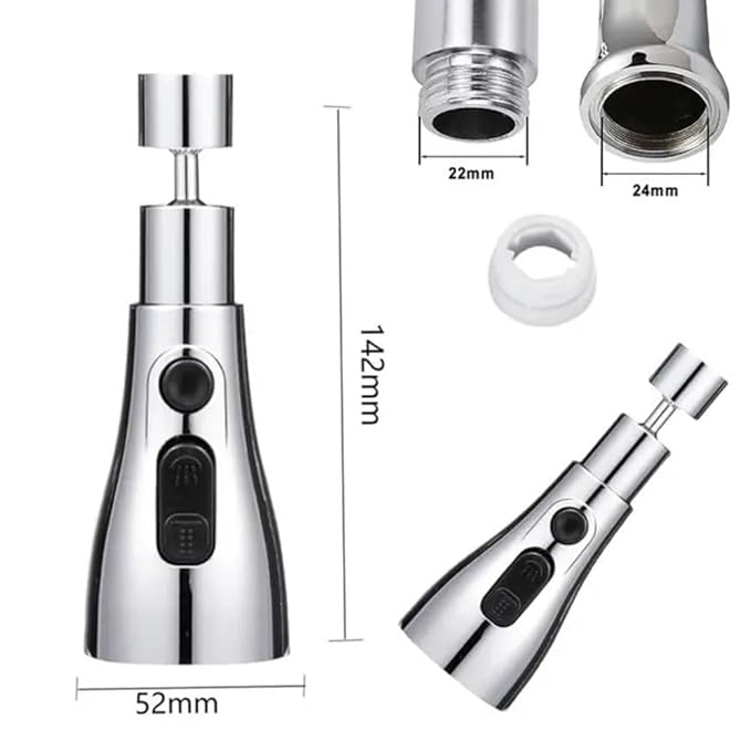 360° Rotating Tap Extender with 3 Water Flow Modes
