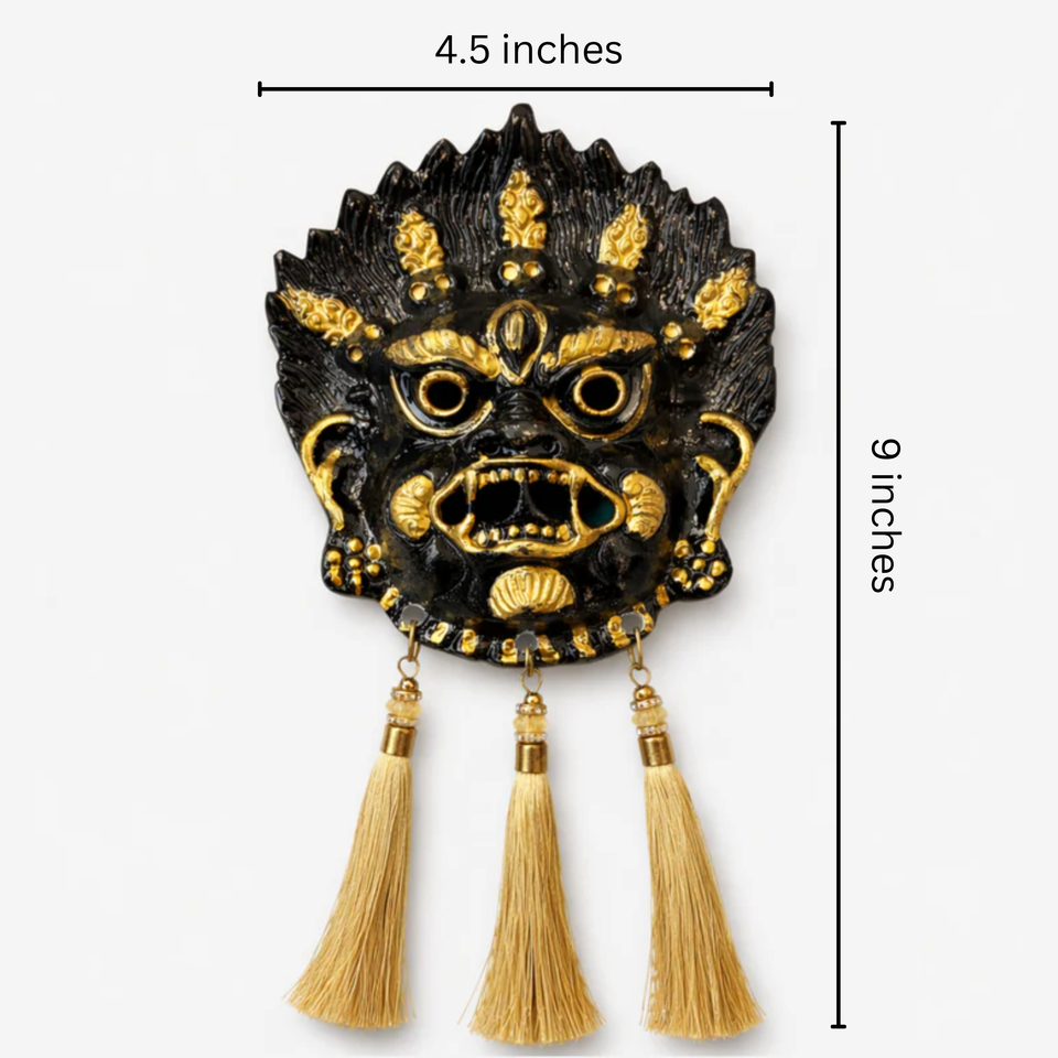 Powerful Kirtimukh Nazar Protection Combo(Golden and Black with Tassels )